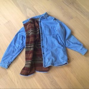 Vintage Wool rich lined denim shirt